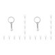 thumbnail image 1 of Minnieouse Anillos de llavero Tornillo de bloqueo Soportes de eslabones de metal Accesorios anillo plano anillo plano 2piezas Minnieouse CBP433179, 1 of 6