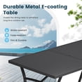 thumbnail image 3 of DIFY Rectangle Metal Patio Dining Table for 6, 63" Outdoor Dining Table with Umbrella Hole, Black, 3 of 5