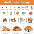 thumbnail image 6 of 9 Sheets Fall Window Clings Thanksgiving Pumpkin Maple Leaves Squirrel Window Decals Fall Windows Clings for Autumn Harvest Thanksgiving Office Home Glass Decor, 6 of 8