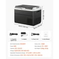 thumbnail image 2 of VEVOR Portable Car Refrigerator 53 Qt, 12V Portable Freezer with Single Zone, 12/24V DC & 110-240V AC Electric Cooler with -4℉-68℉Cooling Range, for Car Truck Vehicle RV Boat Outdoor & Home use, 2 of 7