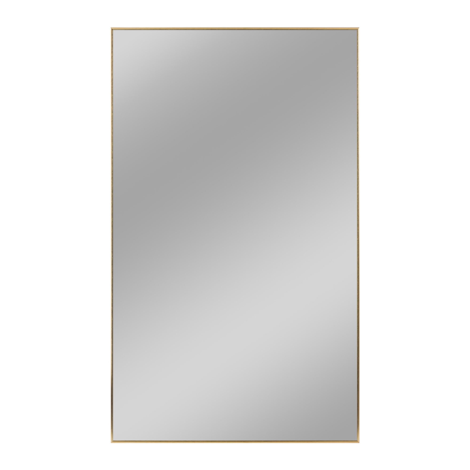 59 in x 36 in Gold Modern Wall Mirror
