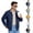 Black, variant on Men's Casual Cotton Jacket Lightweight Full Zip Canvas Lapel Jackets Business Work Windbreaker with Pockets Green S