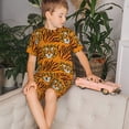 thumbnail image 4 of Balery Tiger Conjunto de Pijama Infantil de Manga Corta con Estampado – Ropa de Dormir de Algodón Suave-4X-Large, 4 of 6