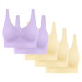 thumbnail image 2 of Gmluru Bras for Women Ultra-Comfort Wireless Seamless Racerback Bra Breathable Light Lift Tank Style 5-Pack Yellow S-4XL, 2 of 6