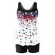 thumbnail image 2 of Trajes de baño tankini para mujer Trajes de baño de dos piezas con espalda de tiras y estampado conservador para mujer Traje de baño de dos piezas para mujer, 2 of 5