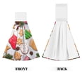 thumbnail image 2 of Easygdp Christmas Gingerbread Cookies Kitchen Hand Towels Hanging Tie Towels Fast Drying Dish Cloth with Loop for Bathroom Restroom Home Decor, 2 of 7
