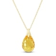 thumbnail image 2 of Galaxy Gold 14K Solid Yellow Gold 24" Station Necklace with Natural Briolette Citrines, 14"-24" Sizes, November Birthstone, Symbol of Warmth, 2 of 4