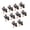 Black, variant on 7829 Pack of 10 Ventilated Nylon Fingerless Work Half Gloves for Superior Grip in Packing Handling and Warehouse Operations