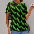 thumbnail image 6 of Pickle Pattern Print T Shirts Basic T-Shirt Short Sleeve Ladies Tee Shirt Summer Graphic Clothing, 6 of 6