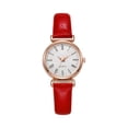 thumbnail image 2 of Resicozy Ladies Watches Quartz Waterproof Watch for Women Casual Wrist Watches Easy Reader Watch with Leather Strap Red, 2 of 2