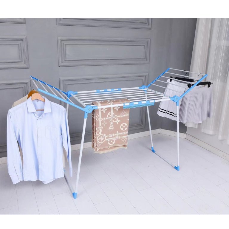 AEDILYS 63 inches Clothes Drying Rack, Stainless Steel Space Saving Drying  Rack, Foldable Laundry Rack, Silver