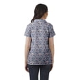 thumbnail image 4 of Moomaya Womens Wrap Style Shirt Tunic Cotton Casual Button Down Classic Collar Top, 4 of 6