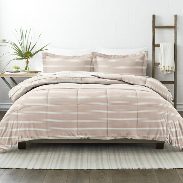 Home Collection Soft Stripe Reversible Down Alternative Comforter, Are Ikea Single Duvets Standard Size Drink Always Contains