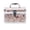 Beige, variant on M Buder Beige Cosmetic Organizer Box Portable Make Up Case Lockable Storage Box for Jewelry & Make Up Tools, 9.06x5.91x5.91 Inches / 23x15x15 cm Travel Organizer