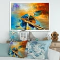 thumbnail image 3 of Boat At The Lake During Evening Glow V 40 in x 30 in Framed Painting Canvas Art Print, by Designart, 3 of 4