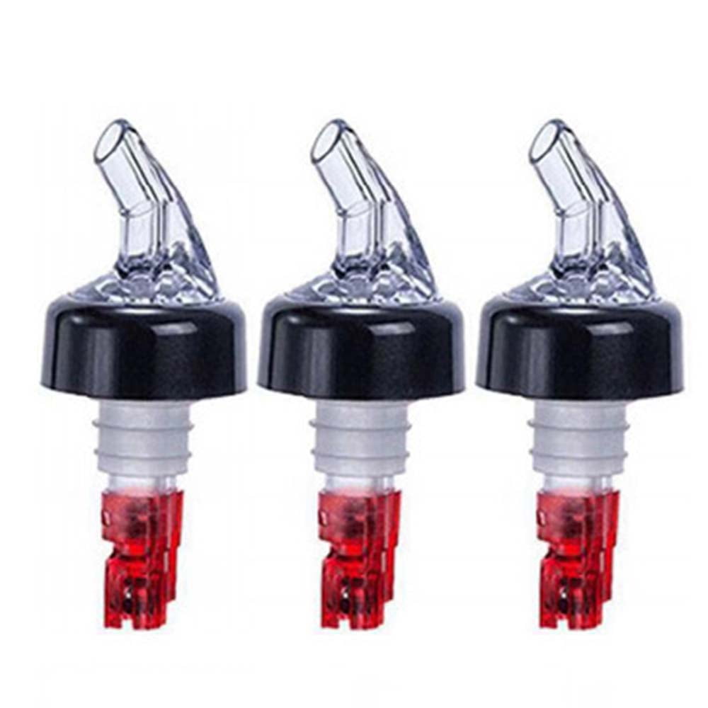 (Pack of 3) Measured Liquor Bottle Pourers, 1 oz, Clear Spout Bottle