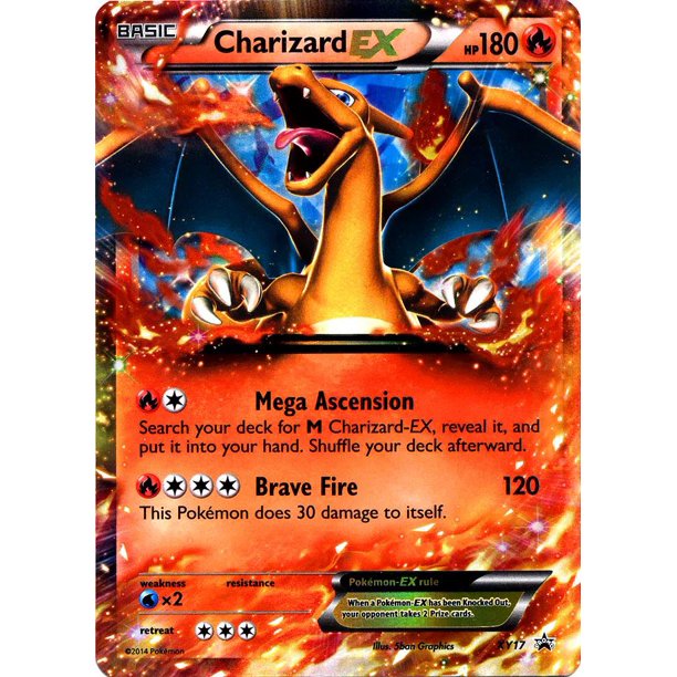 Pokemon X Y Promo Single Card Rare Holo Charizard Ex Xy17 Oversized Walmart Com