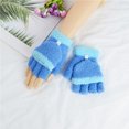 thumbnail image 3 of Guantes sin dedos Qarigey Azul claro para niños, 3 of 6