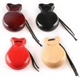 thumbnail image 4 of Wood Spanish Castanets with String 2pcs Traditional Flamenco Dance Hand Clapper Orff Music Instrument for Beginners, 4 of 5