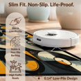 thumbnail image 6 of Design&I 8'x10' Washable Area Rug Extra Large Skid-Resistant Low Profile Record Vintage Music Vinyl Disc Guitar Musical Notes Cd Shape for Living Room, Family, 6 of 7