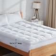 SINWEEK Extra Thick Mattress Topper, Cooling Mattress Pad Cover