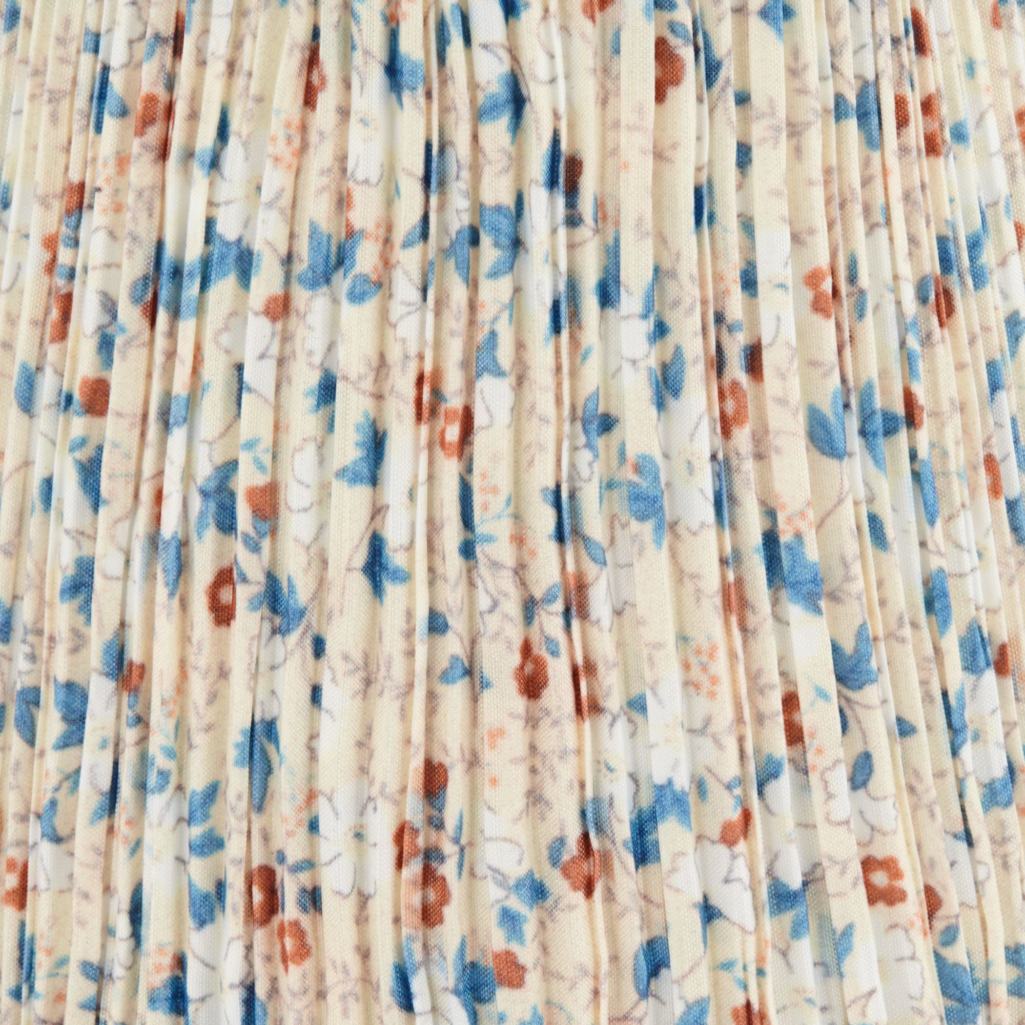 Springcrest 4" Top x 6" Bottom x 5 1/2" High x 5 1/2" Slant Print Lamp Shade Replacement Set of 4 Blue Red Leaf Pleated Clip On