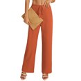 thumbnail image 2 of a.Jesdani Women's Wide Leg Pants with Pockets Casual Drawstring Elastic Waist Trousers for Work & Leisure S-XXL, 2 of 7