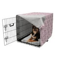 thumbnail image 2 of Watercolor Dog Crate Cover, Interpretation of Floral Elements on Branches Rosy Blossoms, Easy to Use Pet Kennel Cover Small Dogs Puppies Kittens, 7 Sizes, Rose Pink, by Ambesonne, 2 of 6