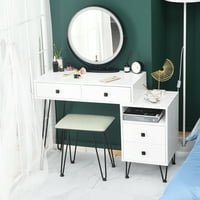 An antique bedroom vanity blends right into a room full or antique inspired furnishings. brown bedroom vanities walmart com