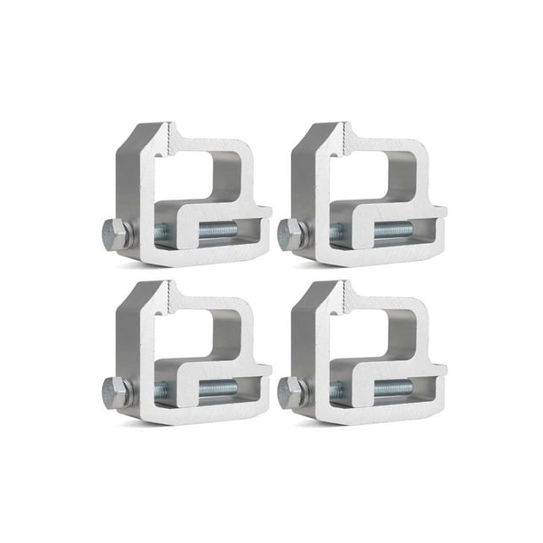 Speravity Abrazadera para tapa de camión, 4 piezas, soporte de Clip de bloqueo de montaje de aluminio, herramienta de Metal extraíble, Vehículos, repuestos y accesorios Mis Plata