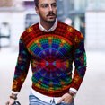 thumbnail image 6 of LYXSSBYX Mens Shirts Long Sleeve T Shirts Men's Unisex Daily T Shirt 3D Print Gradient Color Vertigo Graphic Prints Geometry Print Long Sleeve Tops, 6 of 9