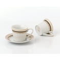 thumbnail image 4 of Elegant Durable and Colorful Porcelain Espresso Cup and Saucer Set - Gold and Black, Set of 6, 2 oz., 4 of 7