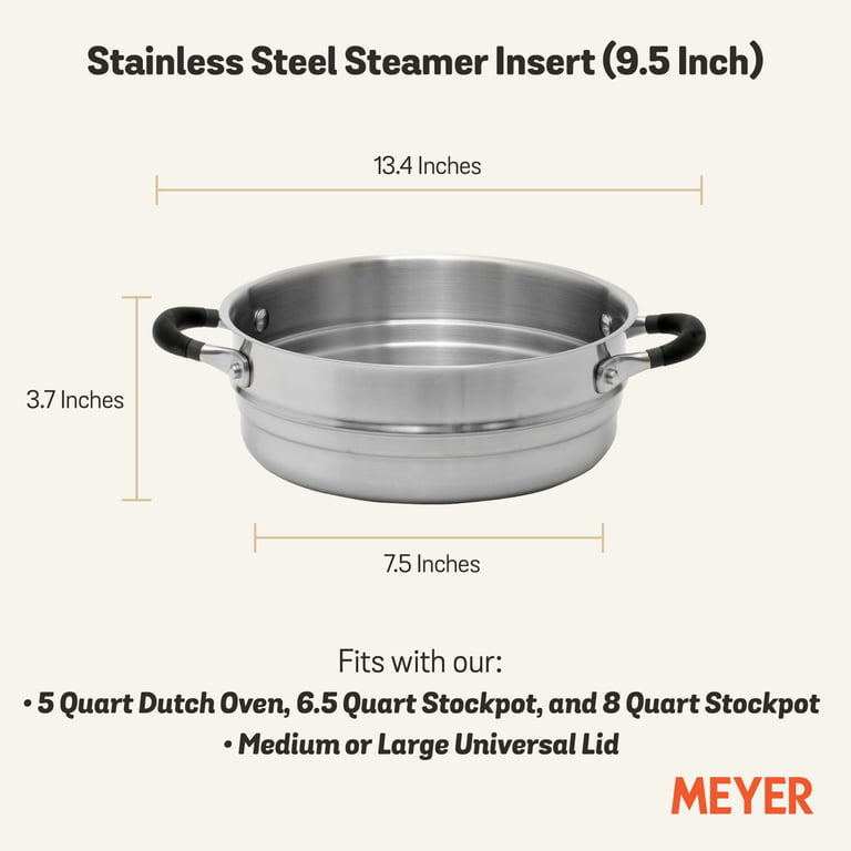 FARBERWARE Stainless Steel Steamer Insert & Double Boiler Fits 2 & 2 1/2  Qt. Pot