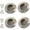 thumbnail image 1 of Sliding Door Handles 4 Pieces Door Handles 65mm Round Recessed Sliding Recessed Brushed Stainless, 1 of 5
