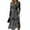 Dark Gray, variant on Dresses for Women Plus Size Flowy Casual V Neck Wrap Dress Boho Beach Floral Print Sundress