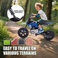 thumbnail image 6 of Okybaby 24V Kids Ride On Electric Dirt Bike, 200W High Speed Hub Electric Motorcycle, Max Speed 10MPH, Rear Spring Suspension, Kids Motorbike with Bluetooth&Horn For Kids Aged 5-15,Blue, 6 of 8