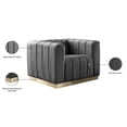 thumbnail image 4 of Pemberly Row Modern / Contemporary Upholstered Gray Finish Velvet Chair, 4 of 6