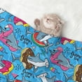 thumbnail image 2 of Pofeuu Sharks Summer Print Puppy Blanket,Dog Blankets,Pet Blanket Cozy Cat Blankets for Indoor Cats, Fuzzy Pet Blanket for Kitten Doggy Dog Blankets-Large, 2 of 8