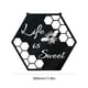 thumbnail image 3 of Letrero Colgante De Colmena De Abejas Letrero colgante de colmena de abejas, letrero de abejas de acero inoxidable, colgantes de arte de pared (negro C) Sywqhk Libre de BPA, 3 of 7