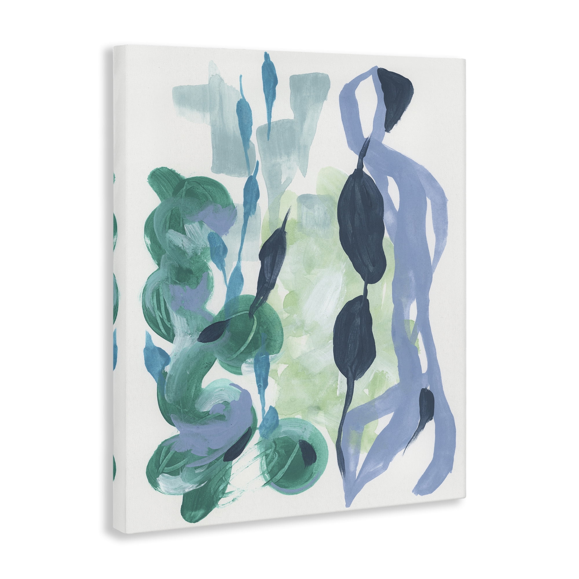 Stupell Industries Vegetative Paint Shapes Abstract Painting Wrapped Canvas Art Print Wall Art, 36 x 48
