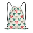 thumbnail image 1 of Gaeub Retro bows Drawstring Backpack Bag Sport Gym Sackpack Heavy Duty String Backpack for Men Women-Small, 1 of 6
