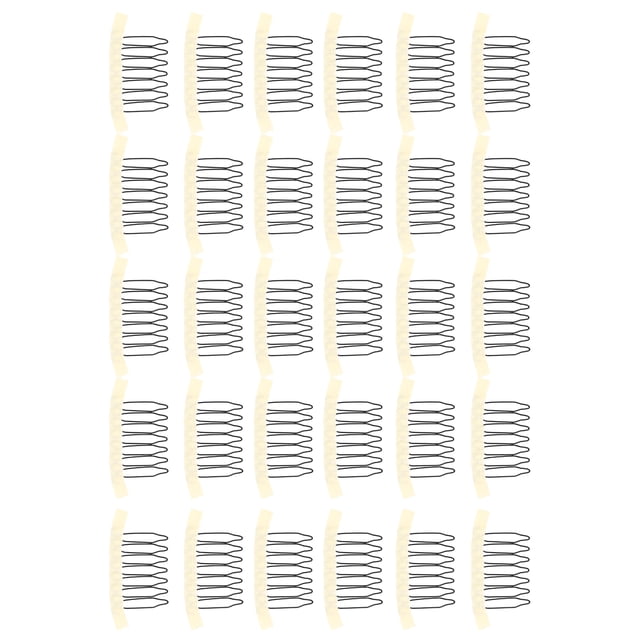 Comb Clips, Hairpiece Comb Clips Stainless Steel Excellent Effect Functional With 30pcs For Barber Shop For Woman Black,Coffee,Beige