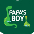 thumbnail image 4 of Inktastic Papa's Boy Grandson Boys Baby Bib, 4 of 4