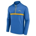 thumbnail image 2 of Men's Fanatics  Powder Blue Los Angeles Chargers Head-to-Head Quarter-Zip Top, 2 of 3