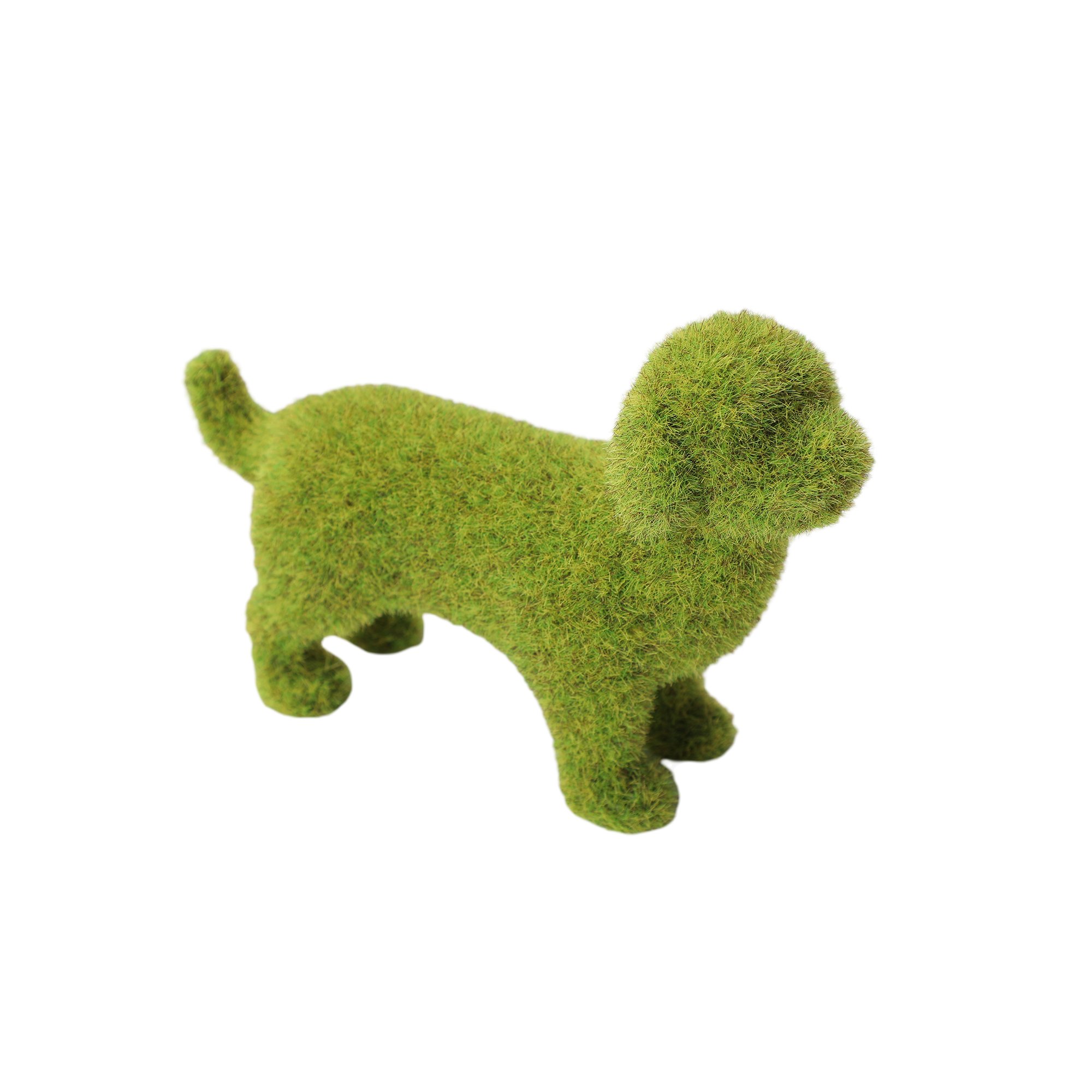 Decorative Peeing Dog in 4 Styles, Green Lifelike Artificial Dogs