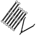 thumbnail image 1 of Spptty Aluminum Rod Linkage Pull Tire Rod Kit Suspension Links Set For AXIAL SCX24 1/24 RC Car,1/24 RC Rod Linkage Pull Tire Rod Kit, 1 of 8
