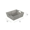 thumbnail image 6 of Simplify Shelf Rattan Tote Storage Basket in Grey, 6 of 7