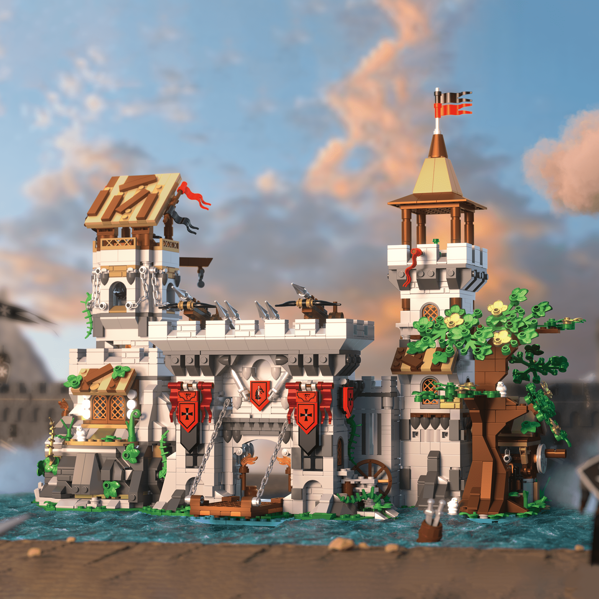 Creative Building Block Model Kit - Holy Spirit Knight's Fortress, DIY Assembly for Adults & Teens 14+, 2568PCS