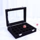 thumbnail image 4 of Cajas de madera para guardar joyas, organizador portátil de 24 compartimentos para pendientes, anillos y exhibidores, para mujeres y niñas (negro), 4 of 7