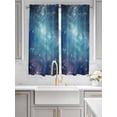 thumbnail image 3 of Living Room Curtains 72 Inches length, Blue Ombre Sky Window Treatment Curtain Drapes, Vibrant Starry Sky Light Filtering Drapes for Bedroom Laundry Room, 52"x72", 2 Panels, 3 of 7